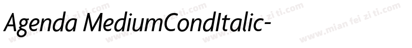 Agenda MediumCondItalic字体转换